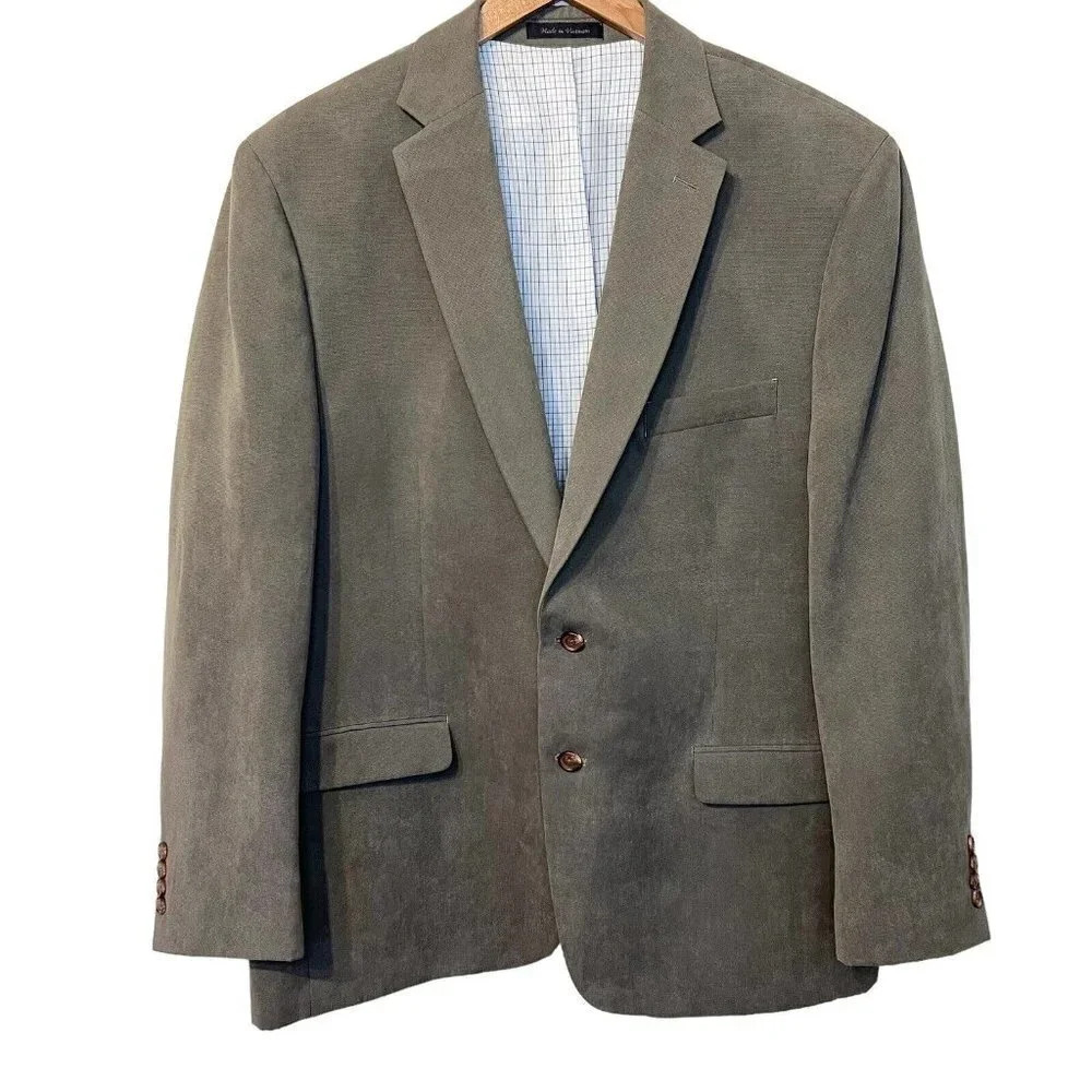 LAUREN Ralph Lauren Vintage‎ Blazer Jacket Brown Tan Sports Coat 46R Soft